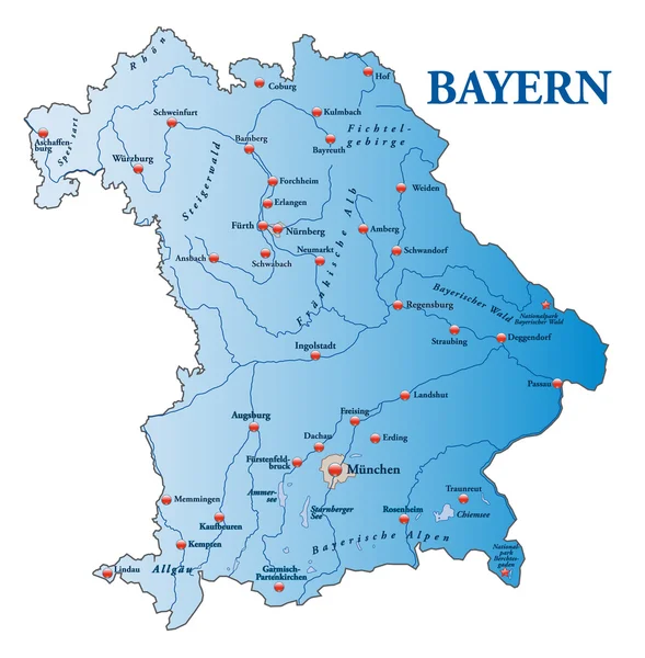 Bayern in blau — Stockvektor