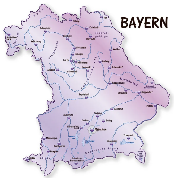 Bayern flieder içinde — Stok Vektör