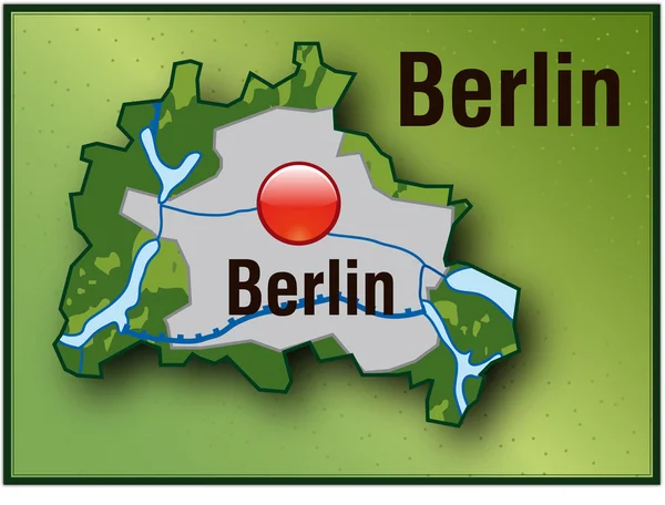 Berlin mit Höhenschichten — Stock Vector
