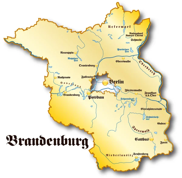 Brandenburg dalam emas - Stok Vektor