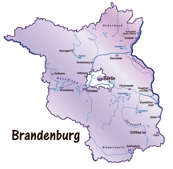Brandenburg in flieder — Stock Vector