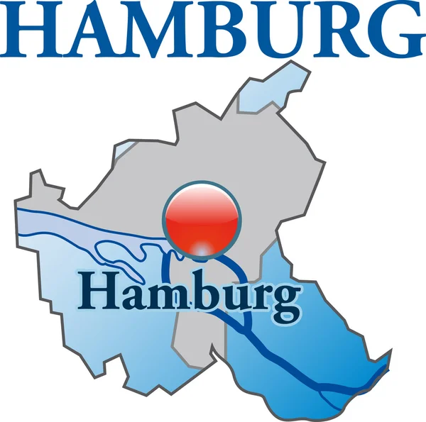 Гамбург в блау — стоковый вектор