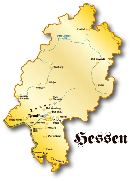 Hessen in goud — Stockvector