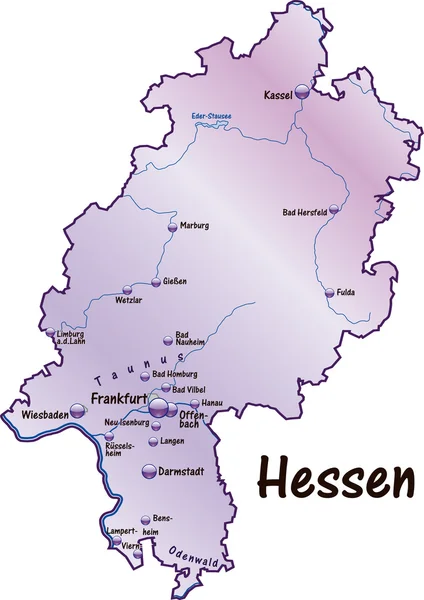 Hessen en volante — Vector de stock