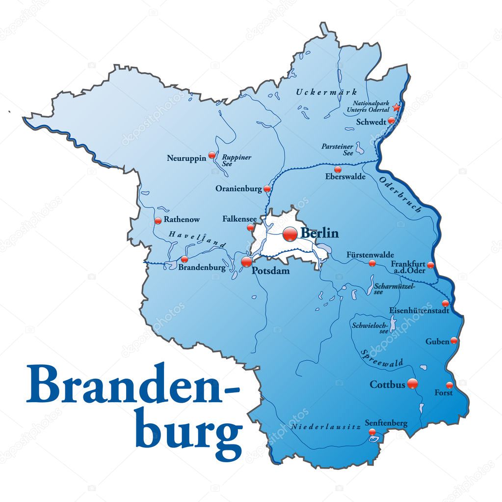 Brandenburg in blau
