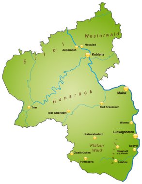 Rheinland-Pfalz in grün