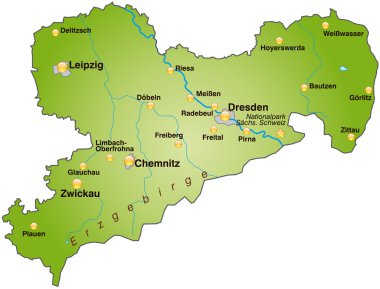 Sachsen in grün