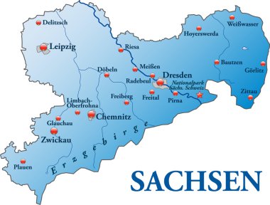 blau, Sachsen