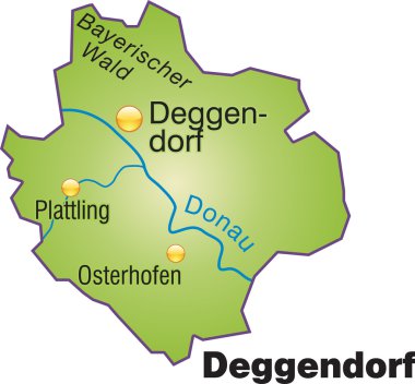 Deggendorf Inselkarte Übersicht