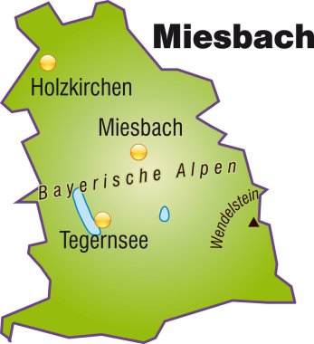 Miesbach Inselkarte Übersicht