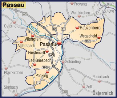 Passau umgebungskarte turuncu