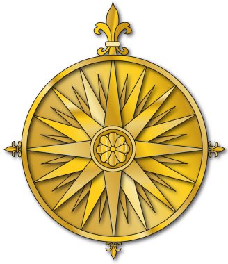 Kompass in gold clipart