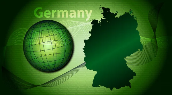 stock vector Deutschland und Welt in grün