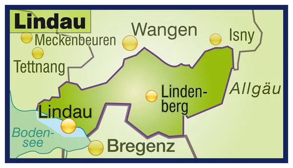 Lindau Umgebungskarte Xobersicht — Image vectorielle