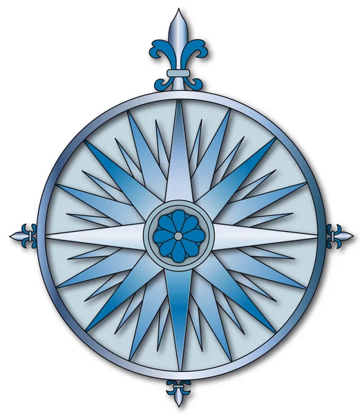Kompass em blau — Vetor de Stock