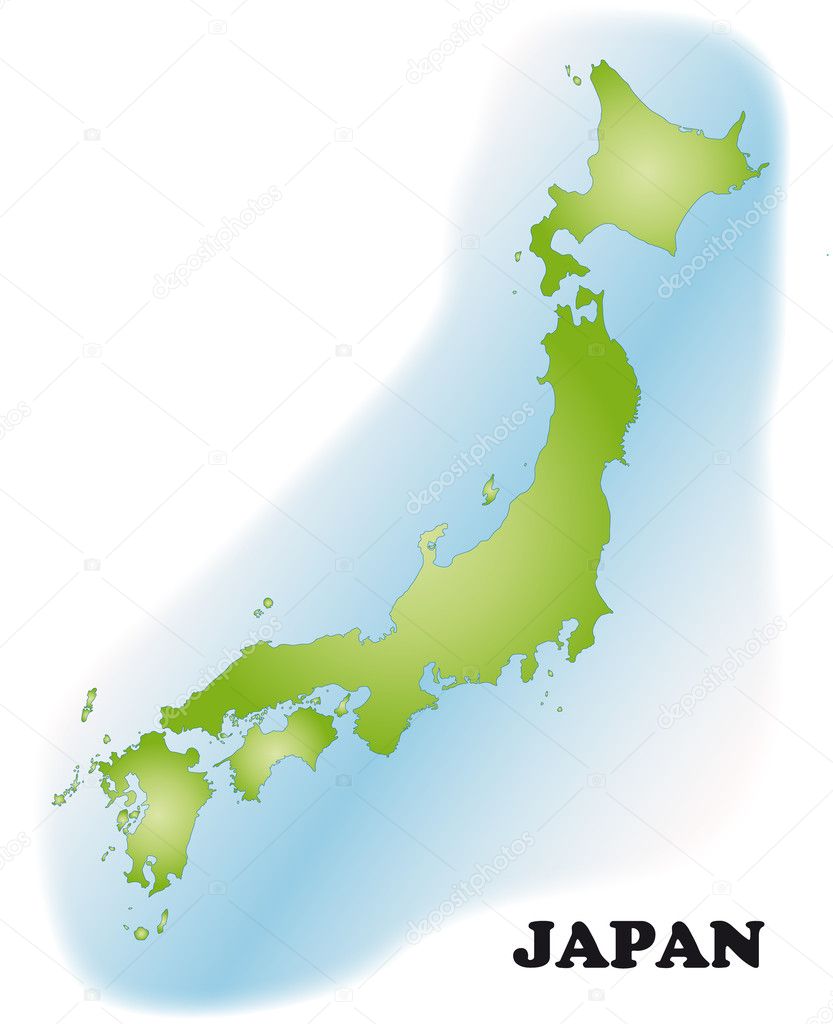 japan stumme karte Japan als stumme Karte — Stock Vector © artalis #7702388