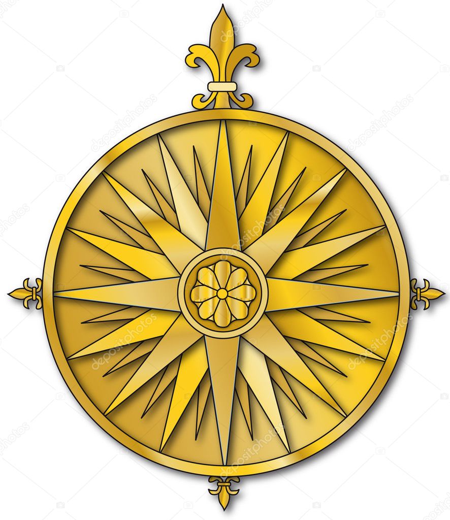 Kompass in gold