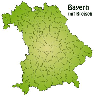 Bayern mit Kreisen