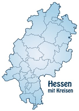 Hessen mit Kreisen