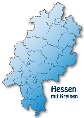 Hessen mit Kreisen