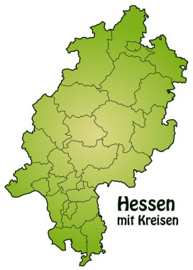 Hessen mit Kreisen