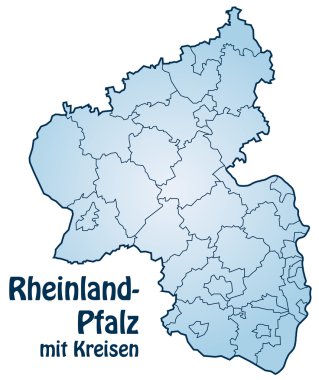 Rheinland-Pfalz mit Kreisen