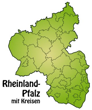 Rheinland-Pfalz mit Kreisen