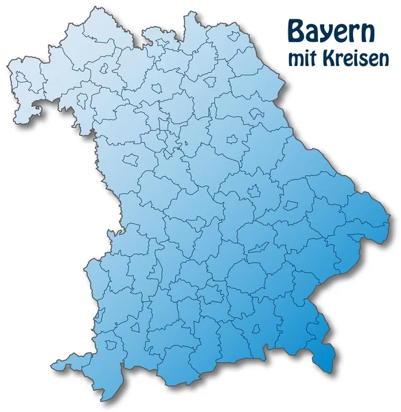 Bayern mit Kreisen — Vetor de Stock