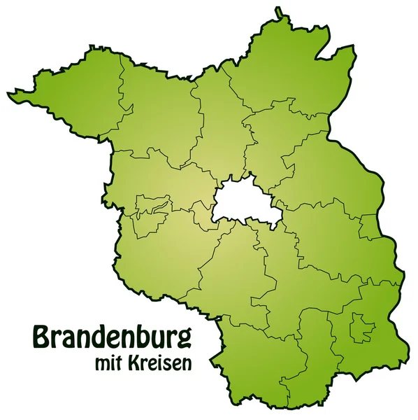 Brandenburg mit Kreisen — Stockvector