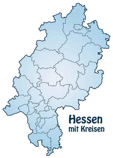 Hessen mit Kreisen — Archivo Imágenes Vectoriales