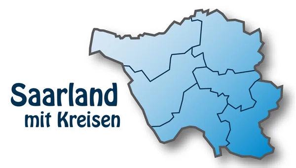 Saarland Mit Kreis — Stockvektor
