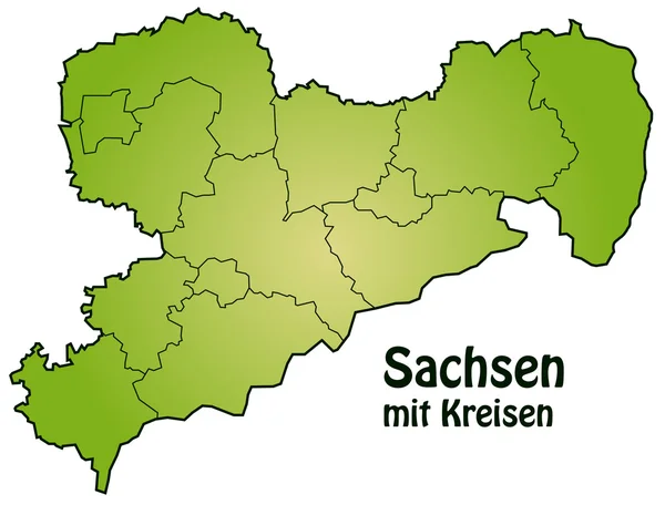 Sachsen Mit Kreis — Stockvektor