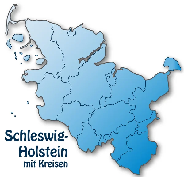 Sleeswijk-holstein mit kreisen — Stockvector