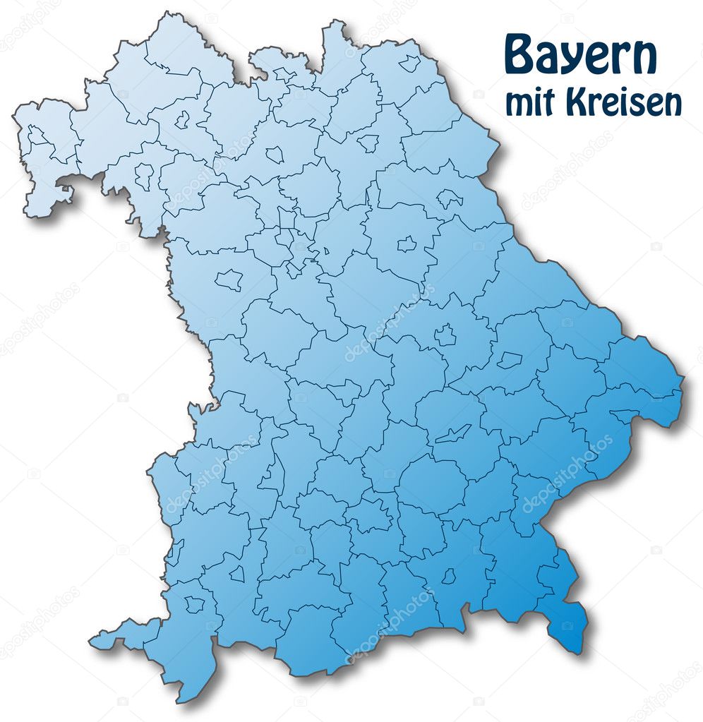 Bayern mit Kreisen