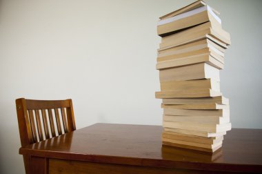 Books on Table clipart