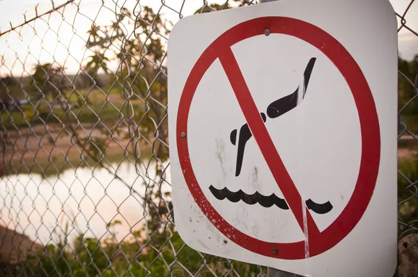 Zákaz plavání — Stock fotografie