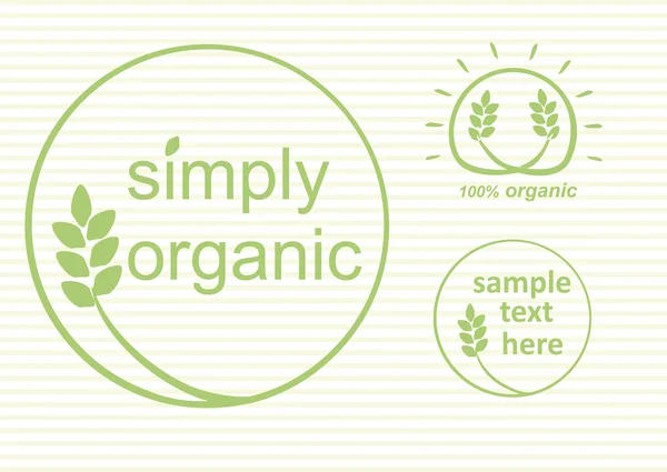 Organic Labels — Stock Vector