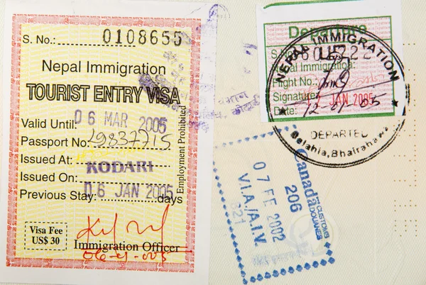 パスポートのスタンプの背景 — ストック写真