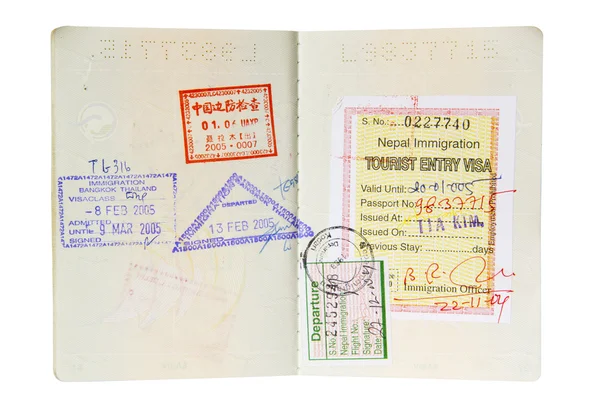 Passaporte isolado — Fotografia de Stock