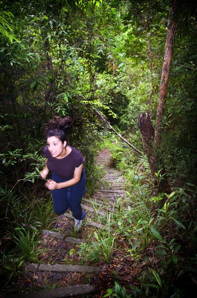 Woman Jungle Hiker — Stock Photo, Image
