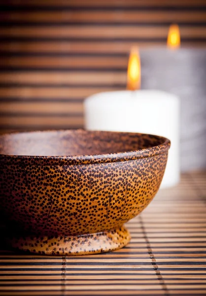 Exotic Bowl and Candles — Stok fotoğraf