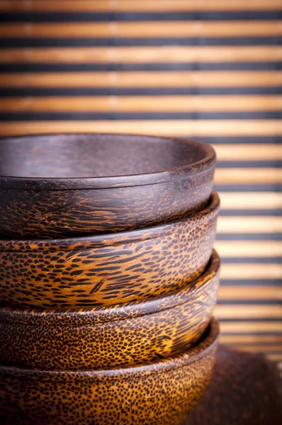 Tigelas de madeira — Fotografia de Stock
