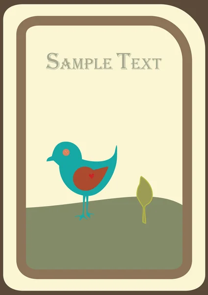 Cartolina dell'uccello — Vettoriale Stock