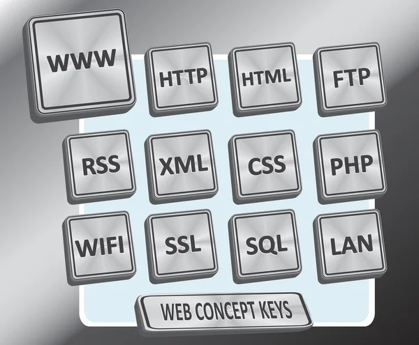 Web Concept kulcsok — Stock Vector