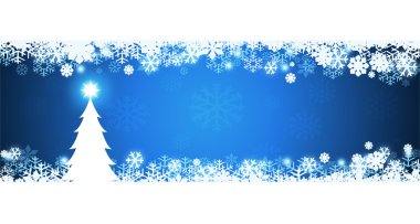 Blue Christmas Card clipart
