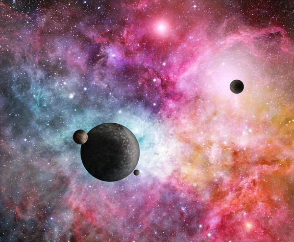 Planet i księżyców — Zdjęcie stockowe