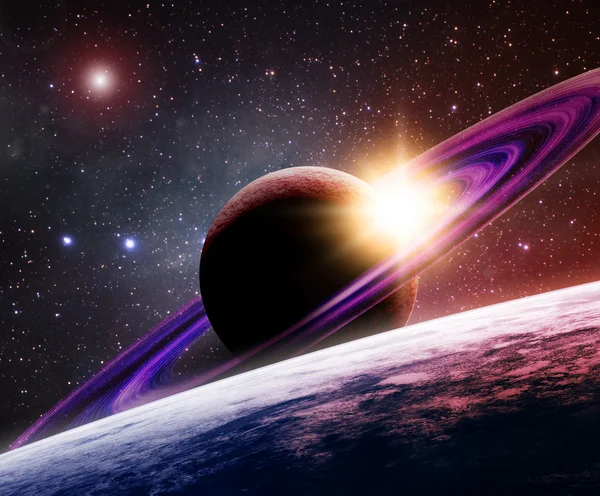 Planeta anelado — Fotografia de Stock