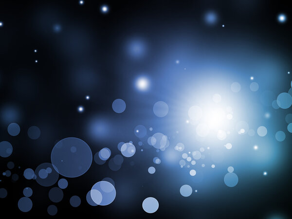 Blue lights and bokeh