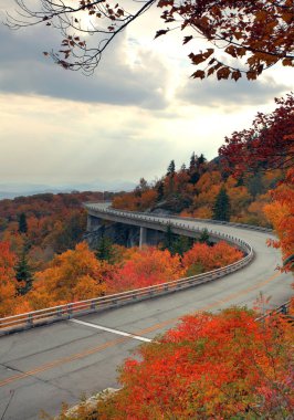 Linn Cove Panorama in Autumn clipart