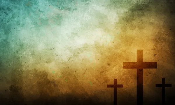 Three Crosses on Vintage Background — Stock Photo, Image